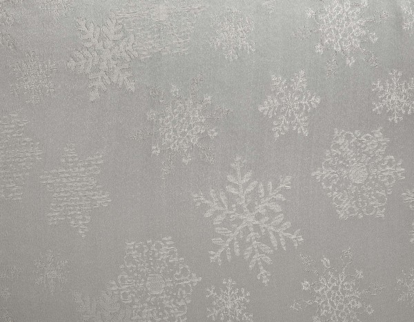 Weihnachten Tischdecke Snow 140/220 cm silbergrau-silber