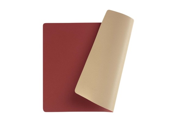 Tischset Loreto Leder Duo 30x43 cm rot/beige