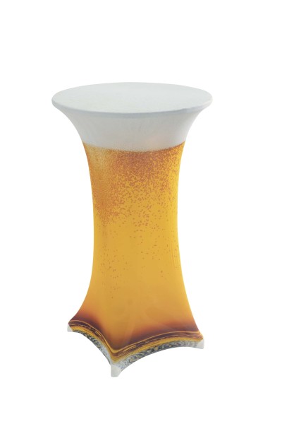 Husse Bierglas Stehtisch rund 70 cm