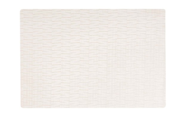 Tischset Polyline Tropfenform damast-weiß 45/40 cm