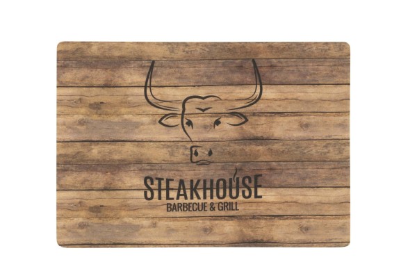 Tischset BBQ "Steakhouse Holz" 30x43 cm braun