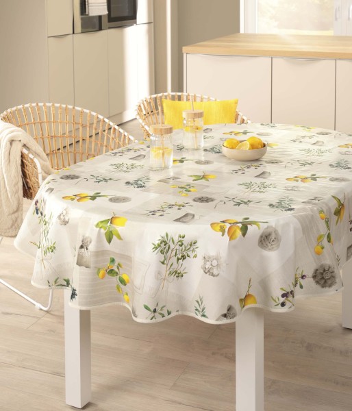 Tischdecke Milano Cuisine Lemon 140/190 cm oval
