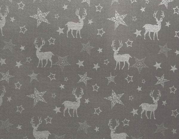Weihnachten Tischdecke Nordpol 140/220 cm dunkelgrau-silber