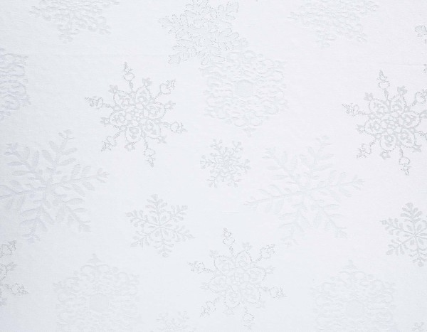 Weihnachten Tischdecke Snow 140/220 cm weiß-silber