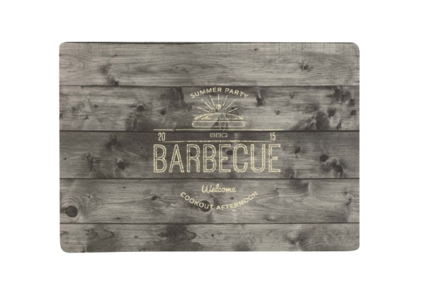 Tischset BBQ "Holz" 30x43 cm anthrazit